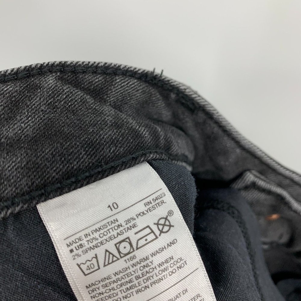 Old Navy Rockstar Jeans Distresssed Super Skinny Gray Black Mid Rise - Picture 10 of 10